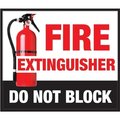 5S Supplies Fire Extinguisher - Do Not Block 12in Diameter Non Slip Floor Sign FS-FREXBLK-12